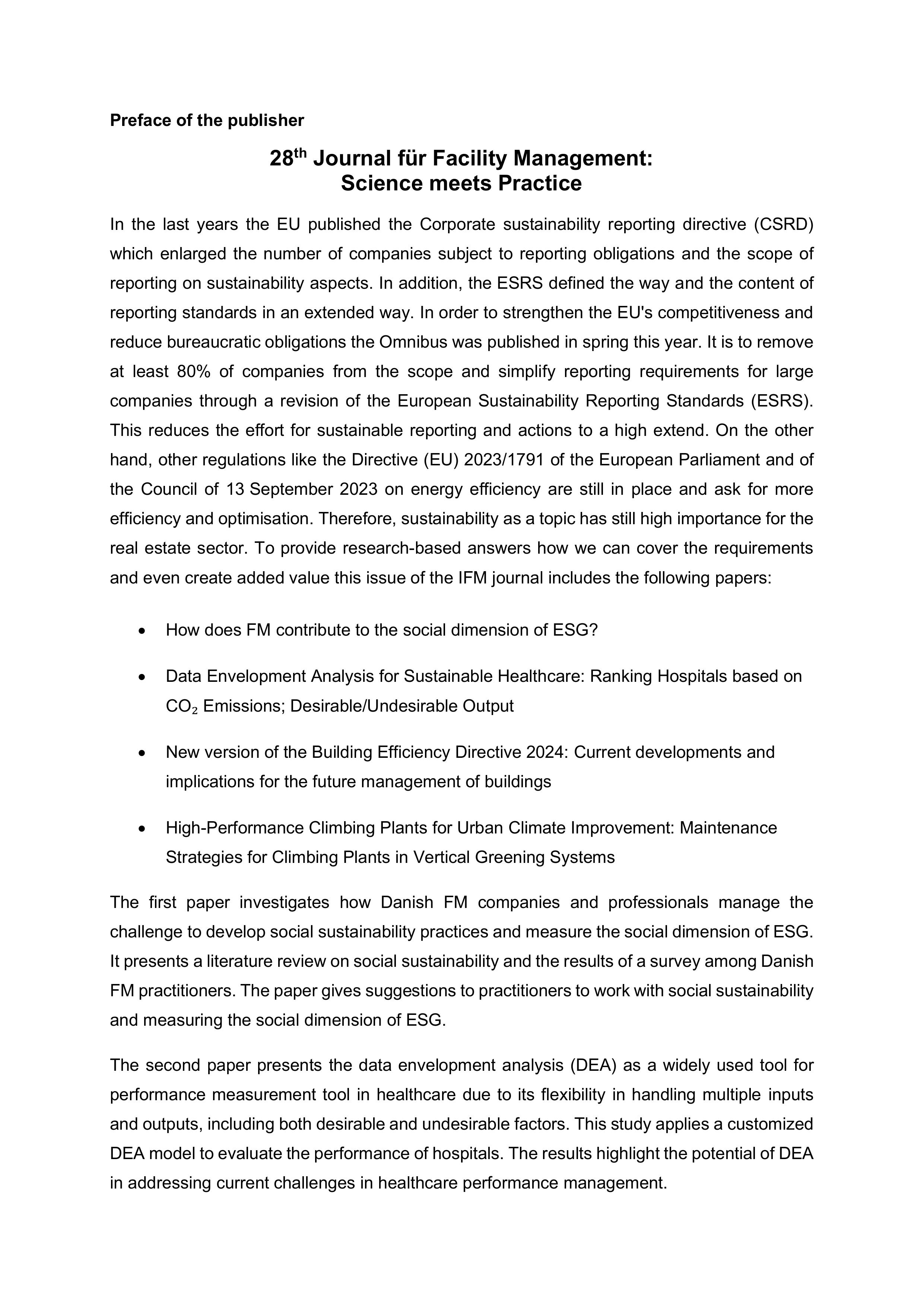 Preface of the publisher