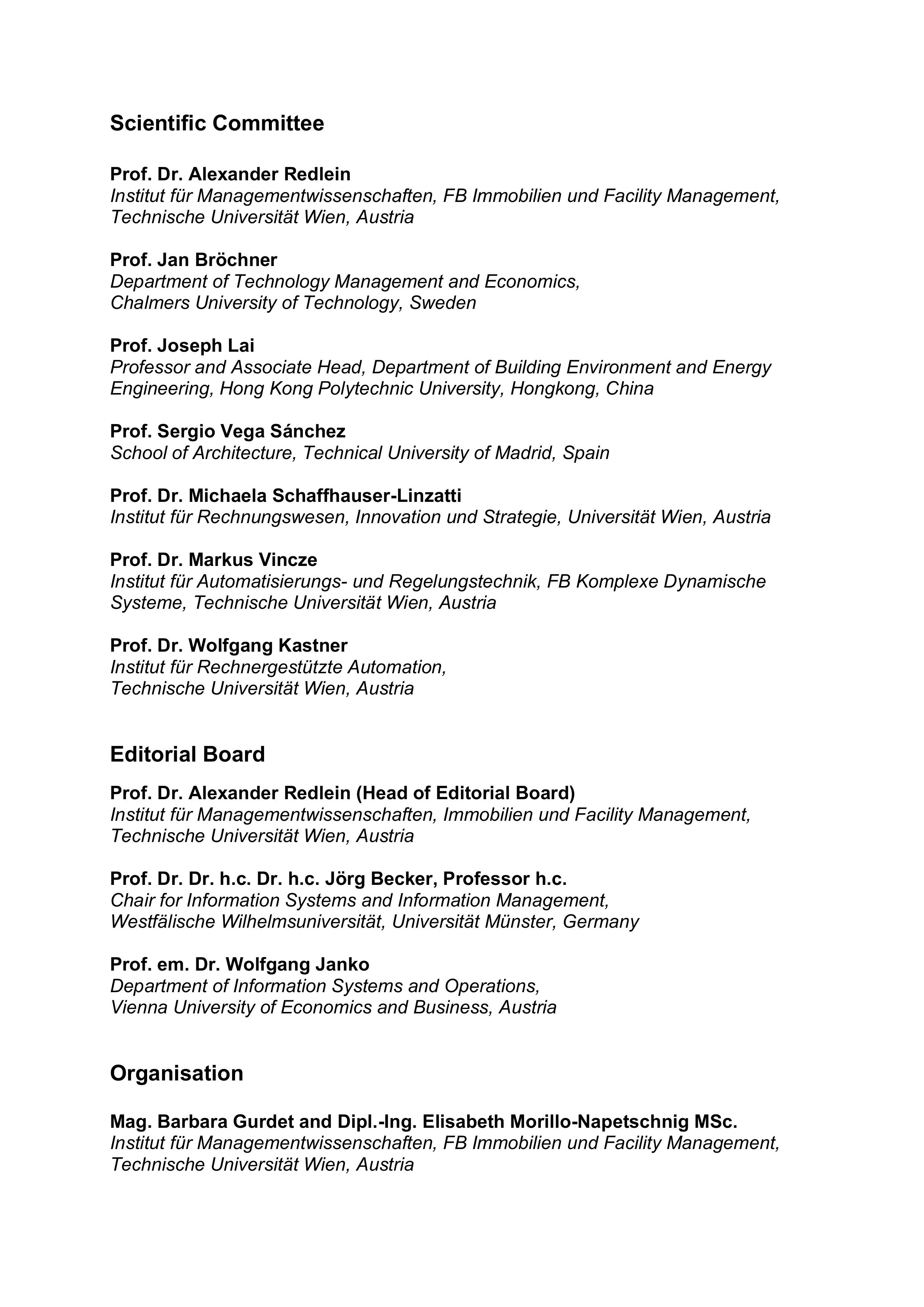 Scientific Committee